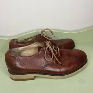 Frye Grant Oxford Men’s Brown Leather Dress Casual Shoes Size 7.5M Model 87636